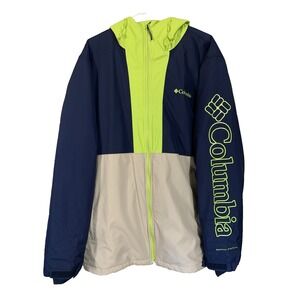 Columbia Omni-Tech Thermal‎ Reflective Heat Jacket Men's L  Spell Out